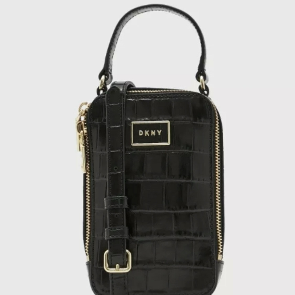 DKNY Genuine Leather Snake Crossbody Bag